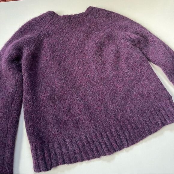 PACAS Purple Alpaca Blend Vneck Sweater Large - Picture 10 of 10